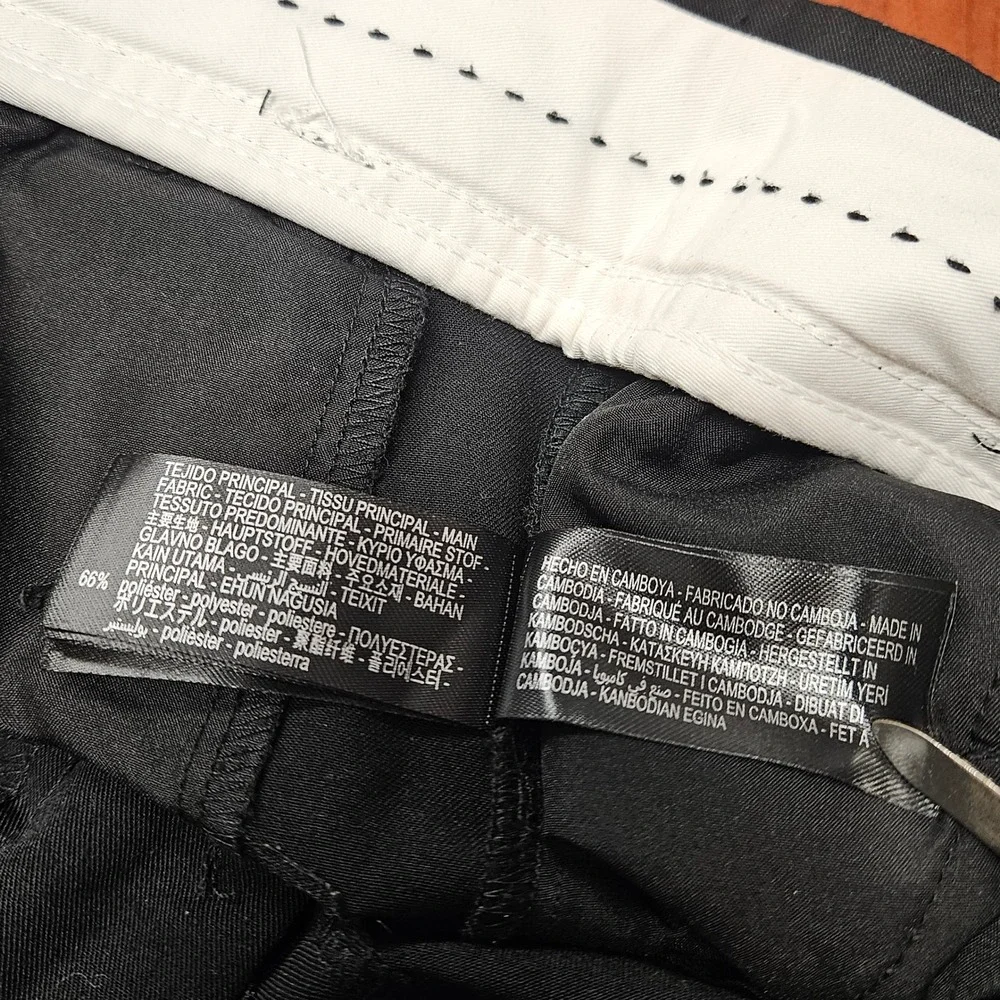 Zara Black Wide Straight Leg Trousers Dress Pants 28/31 Size Medium - Picture 6 of 14